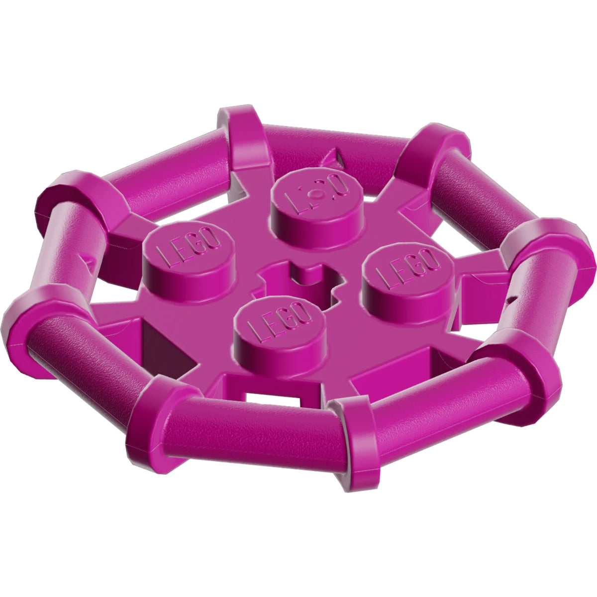 Part 75937 - Plate, Modified 2 x 2 with Bar Frame Octagonal, Reinforced, Completely Round Studs