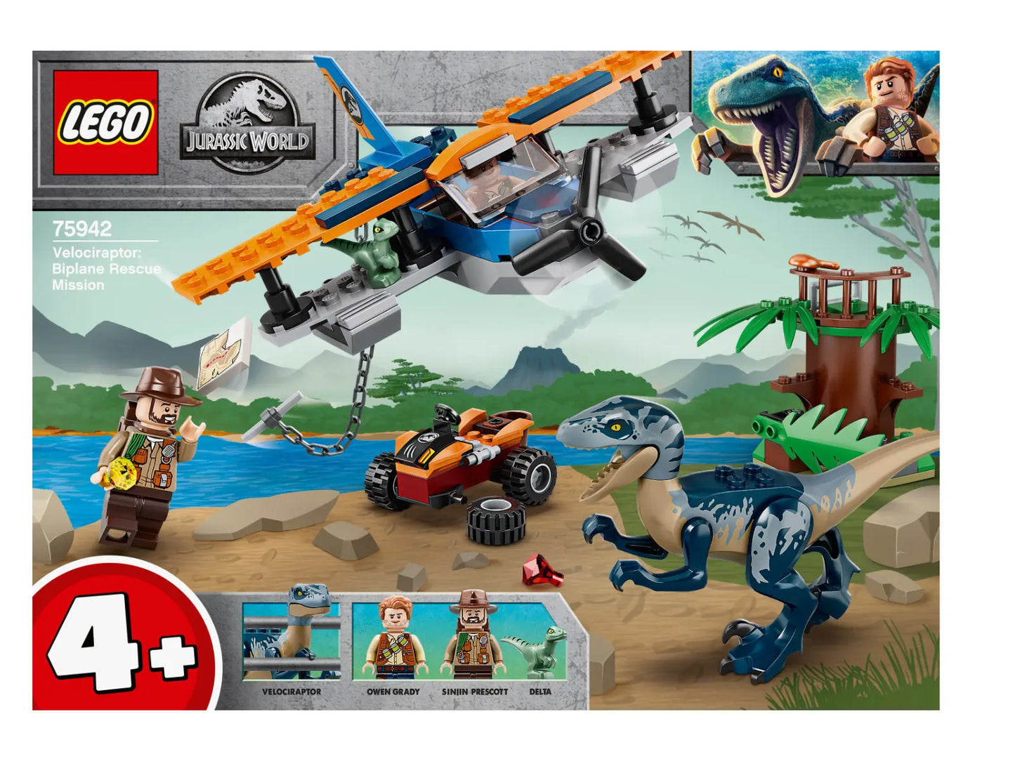 Instruction 75942-1 - Velociraptor: Biplane Rescue Mission