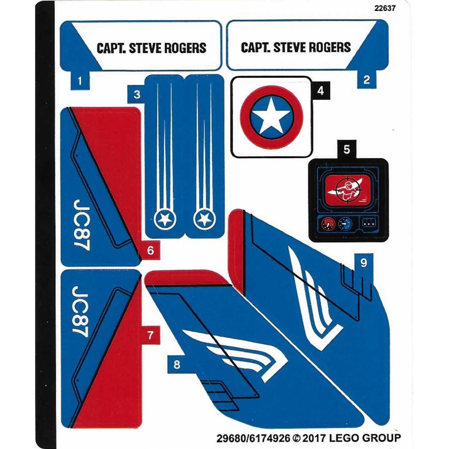 Part 76076stk01 - Sticker Sheet for Set 76076 - (29680/6174926)