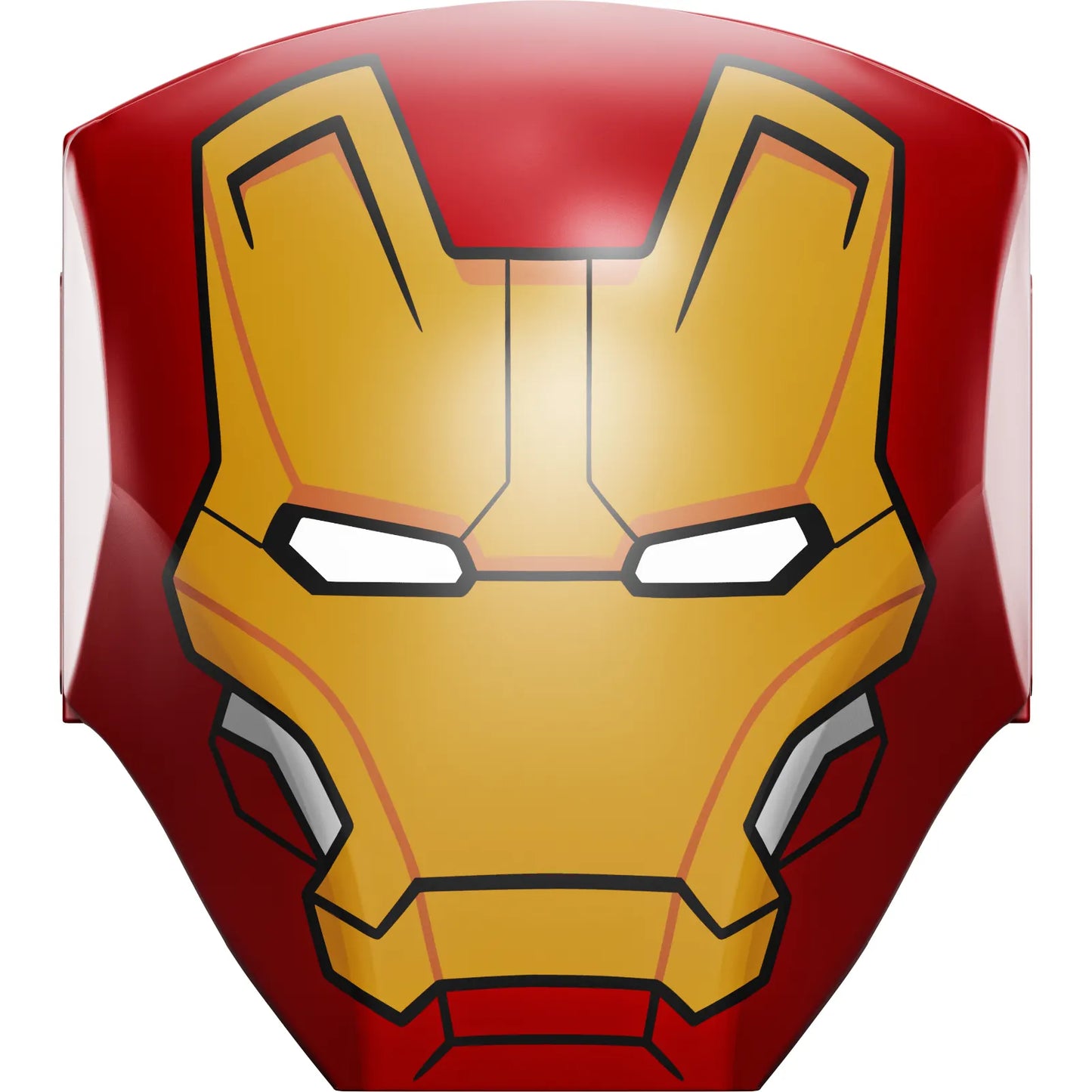 Part 85834pb01 - Large Figure Armor, Smooth with 2 x 2 Round Brick Attachment with Iron Man Gold Face Plate Pattern