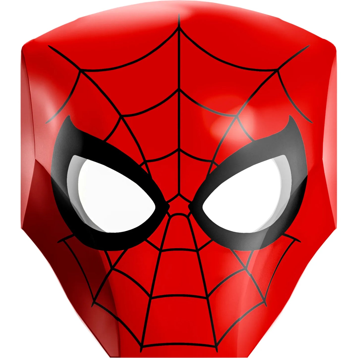 Part 85834pb03 - Large Figure Armor, Smooth with 2 x 2 Round Brick Attachment with Black Spider Web Spider-Man Mask Pattern