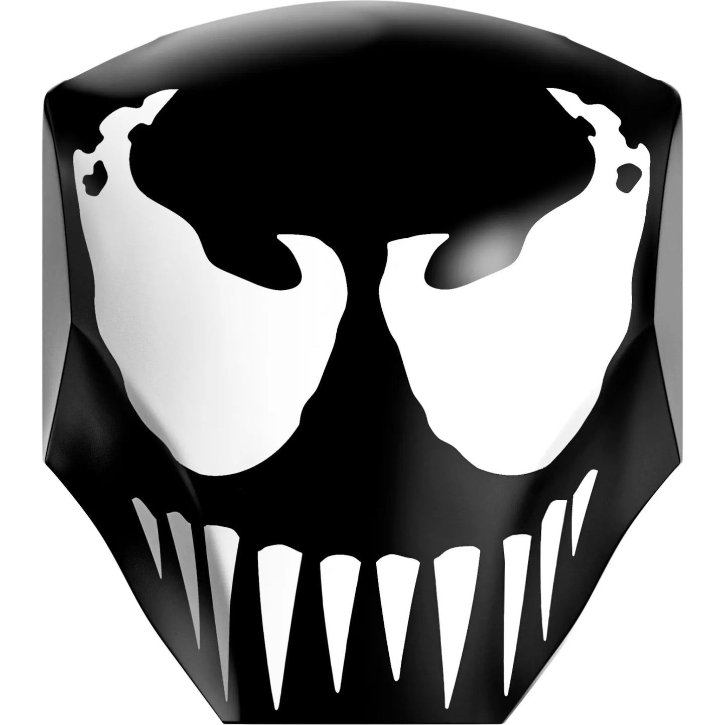 Part 85834pb04 - Large Figure Armor, Smooth with 2 x 2 Round Brick Attachment with White Venom Mask Pattern