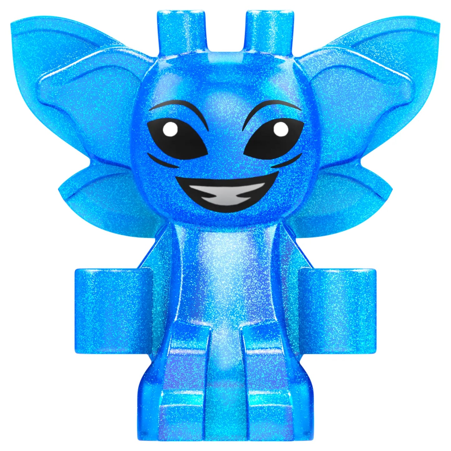Part bb1278pb01 - Cornish Pixie with Black Eyes and Open Mouth Smile with White Teeth Pattern