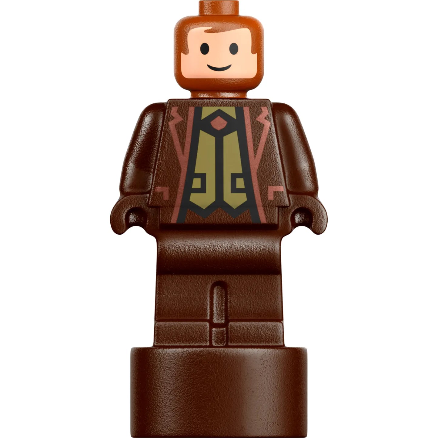 Minifig 90398pb063 - Fred / George Weasley Statuette / Trophy - Olive Green Vest (6523412)