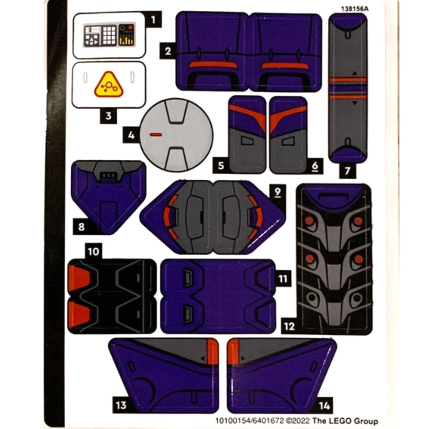 Part 76831stk01 - Sticker Sheet for Set 76831 - (10100154/6401672)