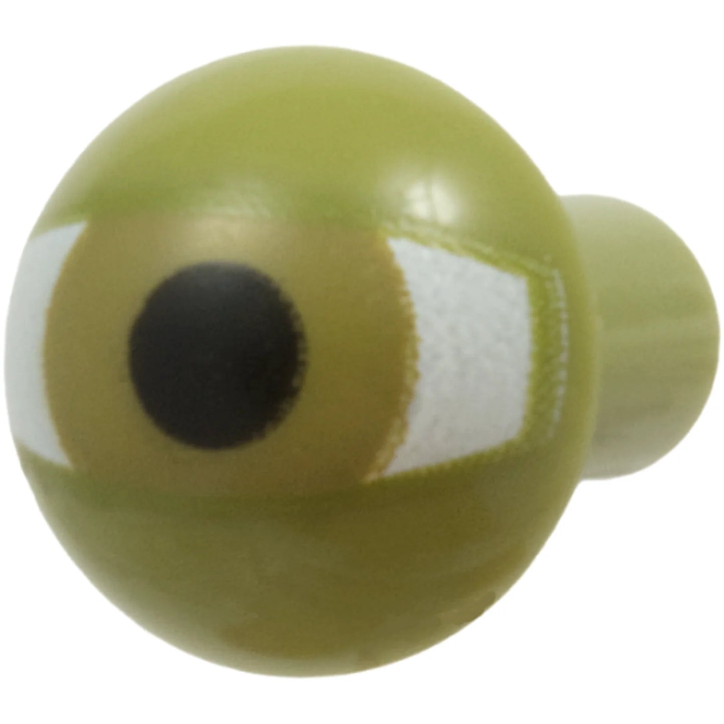 Part 7768pb01 - Bar 1L with Rounded End (Dome Top) with White Eye with Dark Tan Iris and Black Pupil Pattern (SW Yoda Eye)