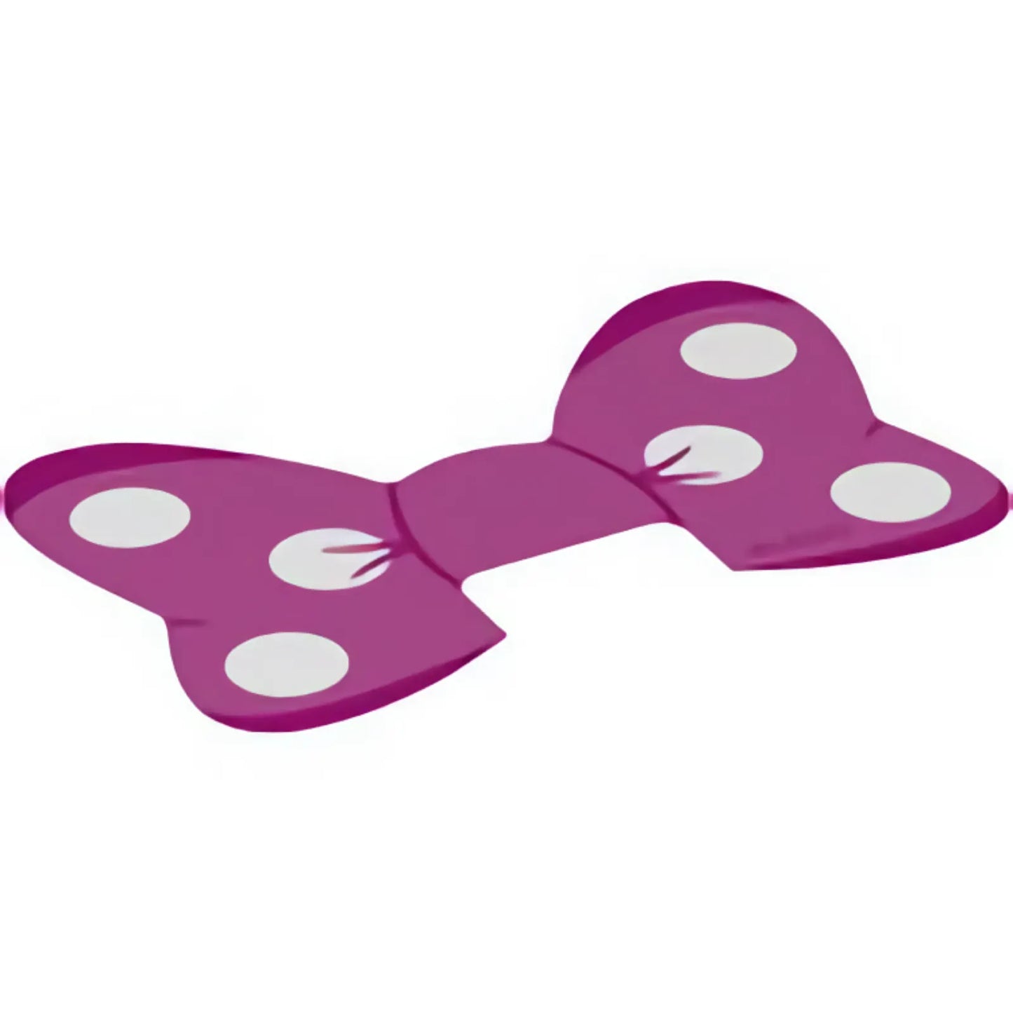 Part 77787 - Plastic Bow with White Polka Dots on Bright Pink and Dark Pink Background Pattern