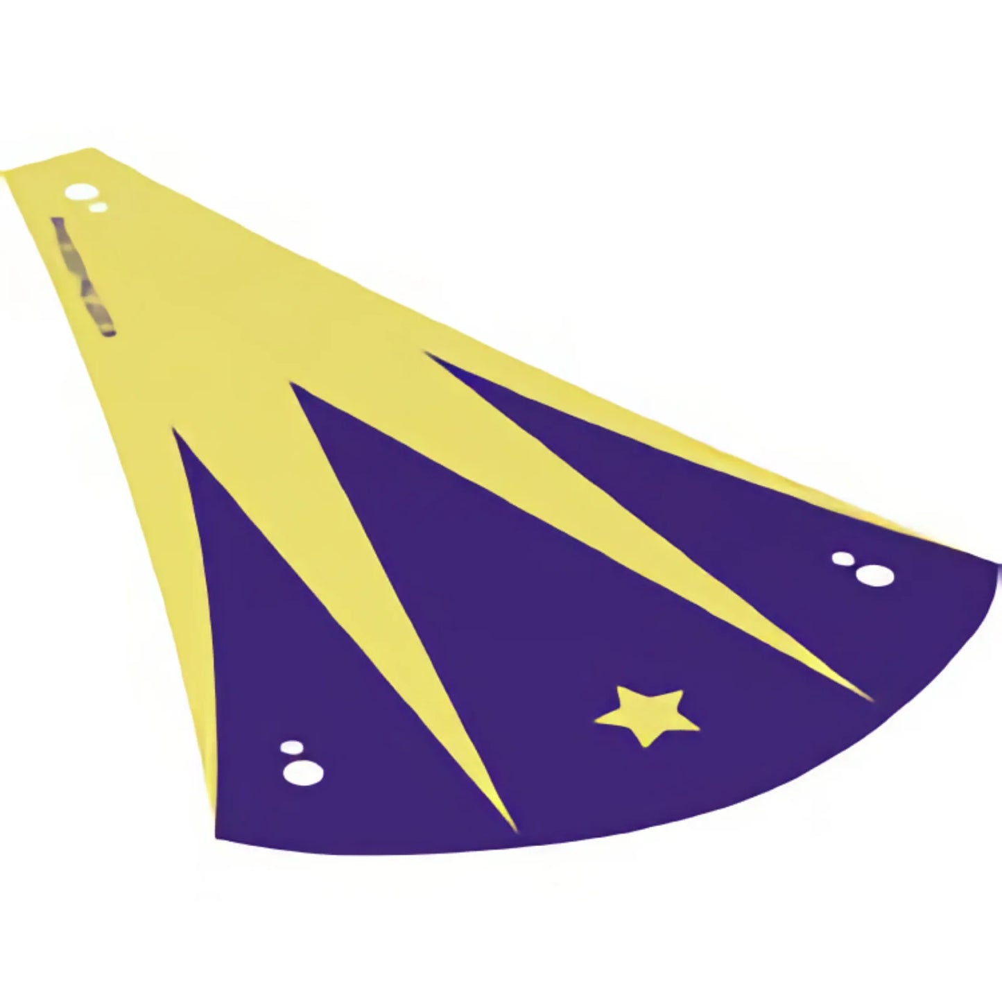 Part 79304 - Cloth Tent / Roof Narrow with Dark Purple and Bright Light Yellow Zigzag and Star Pattern