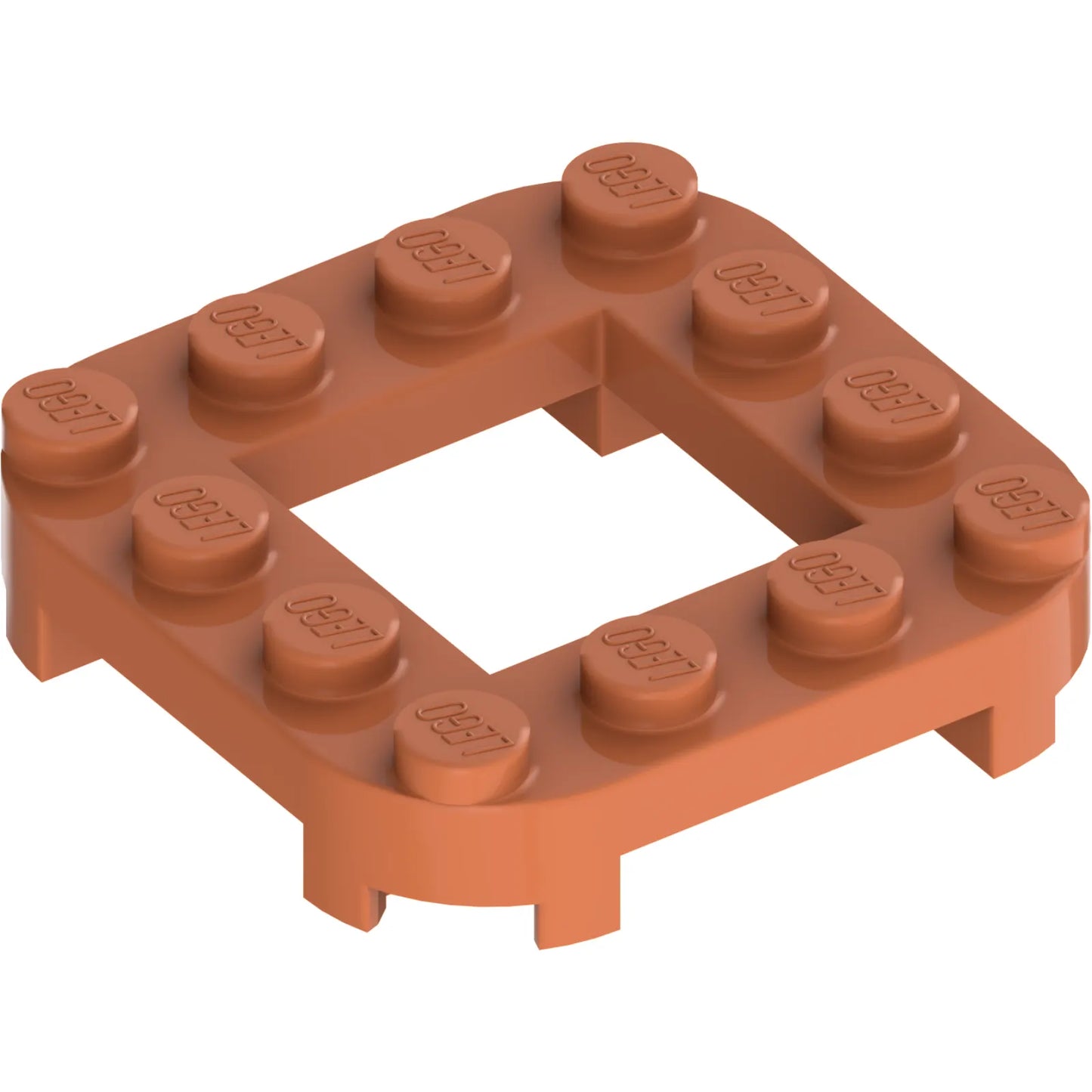 Part 79387 - Plate, Modified 4 x 4 with Rounded Corners, 4 Feet and 2 x 2 Cutout