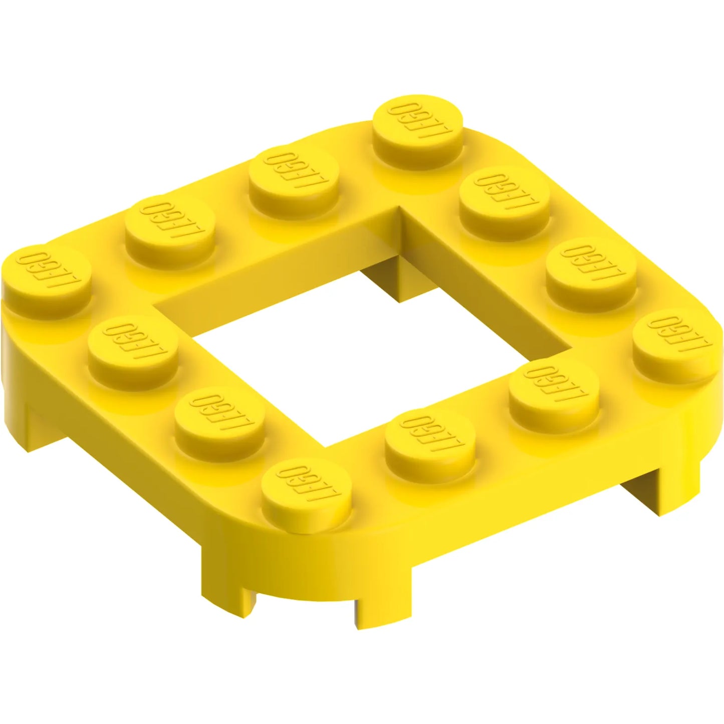 Part 79387 - Plate, Modified 4 x 4 with Rounded Corners, 4 Feet and 2 x 2 Cutout