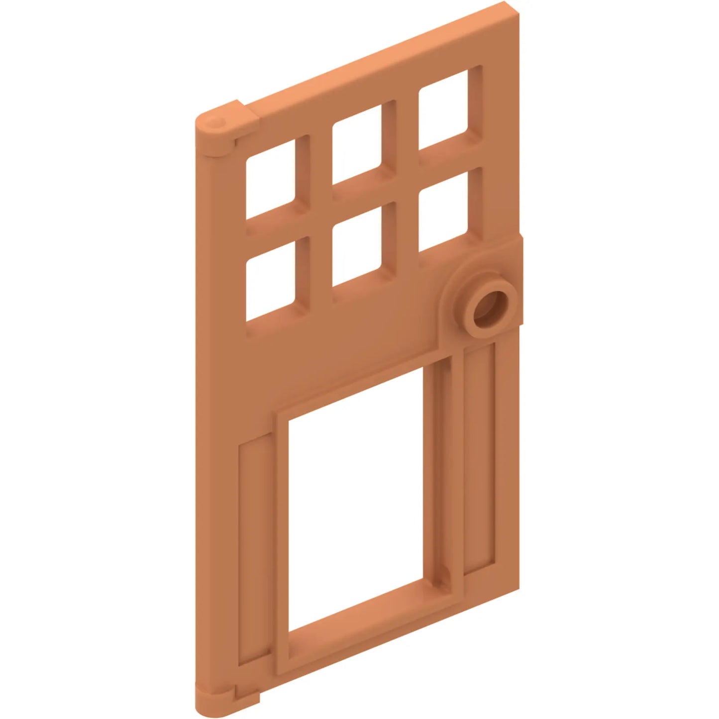 Part 79730 - Door 1 x 4 x 6 with 6 Panes, Stud Handle, and Hole for Pet Flap