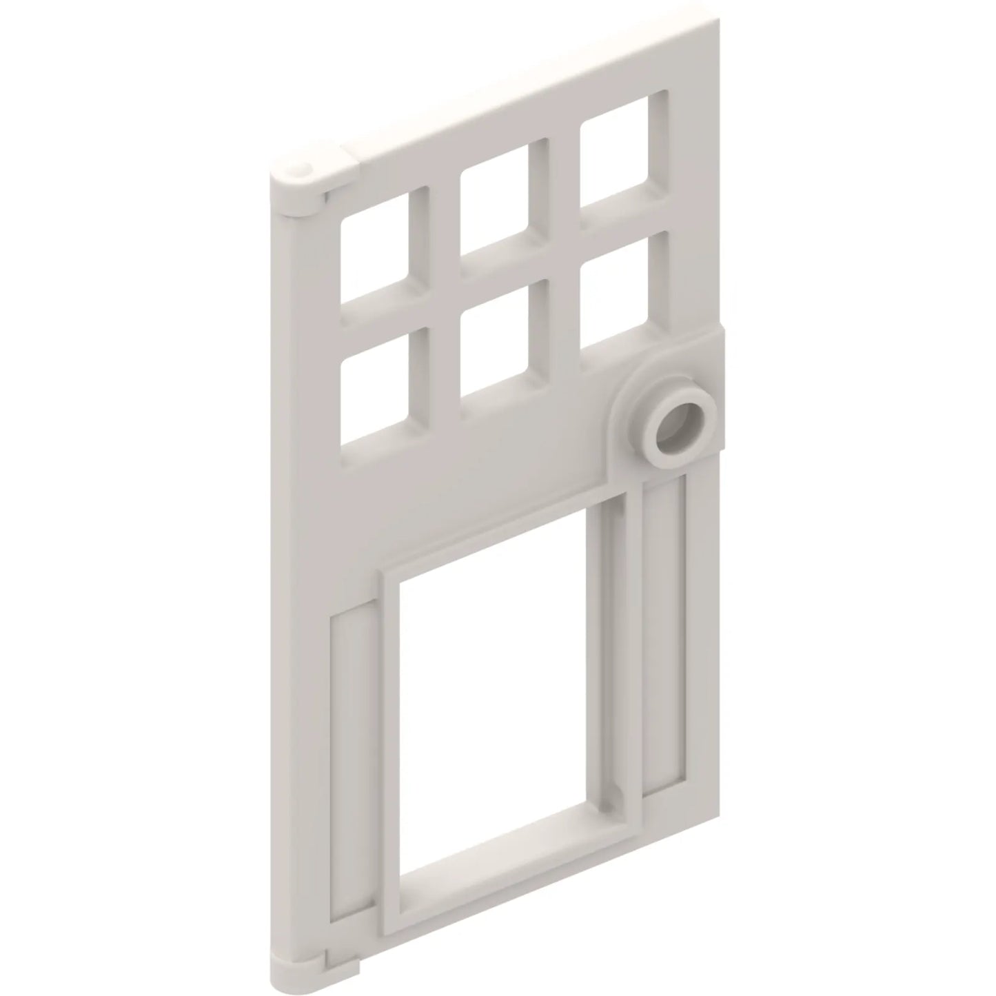 Part 79730 - Door 1 x 4 x 6 with 6 Panes, Stud Handle, and Hole for Pet Flap