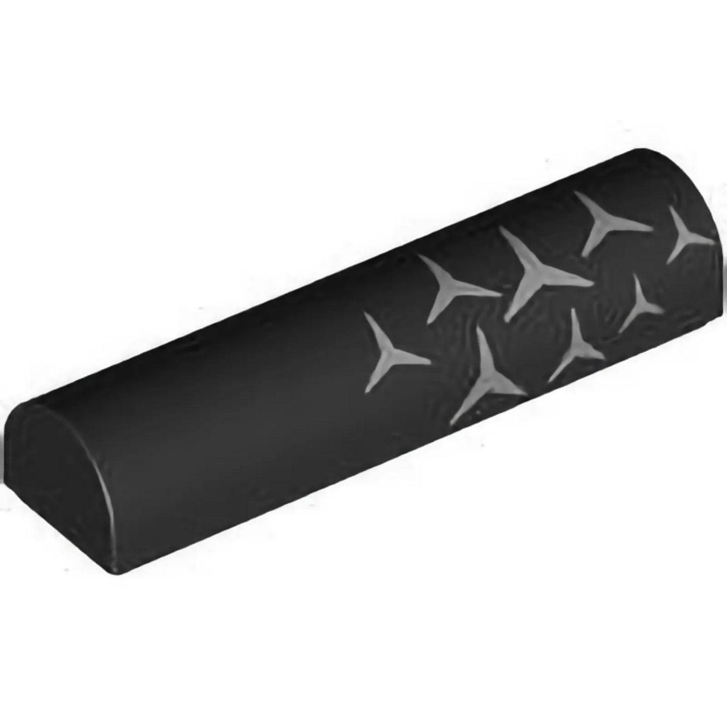 Part 79756pb03R - Slope, Curved 1 x 4 x 2/3 Double with Silver Mercedes Logo Repeating Pattern Model Right Side
