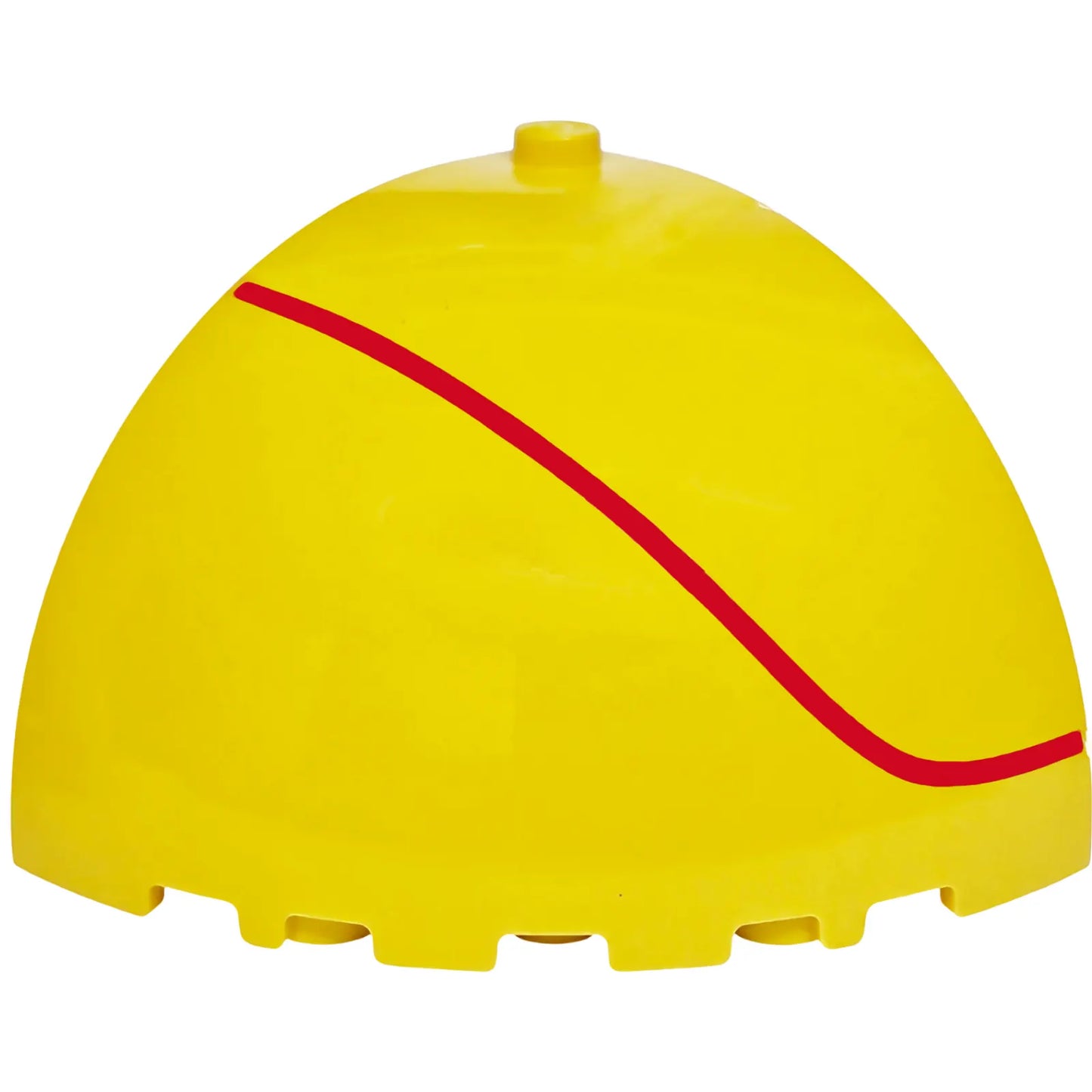 Part 8010pb01R - Panel 5 x 5 x 3 1/3 Corner Convex with Curved Top with Red Stripe Pattern Model Right Side