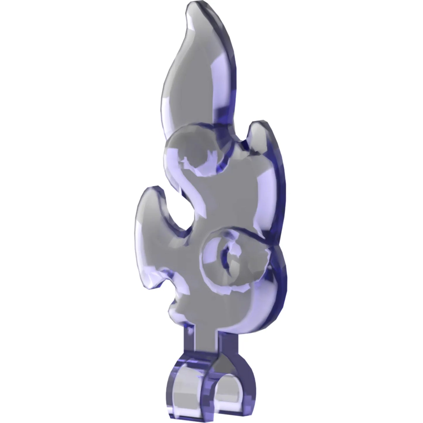 Part 80519 - Wave Rounded Straight Small with Clip End (Flame)