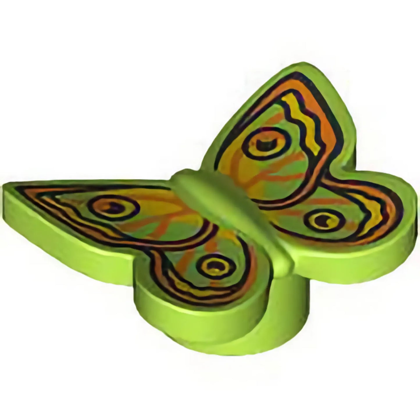 Part 80674pb06 - Butterfly with Stud Holder with Yellow, Orange, and Black Wings Pattern
