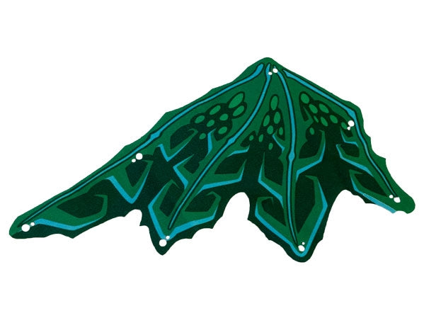 Part bb1249 - Cloth Wing Dragon Left, Sand Green Ribs, Lime and Dark Green Scales Pattern