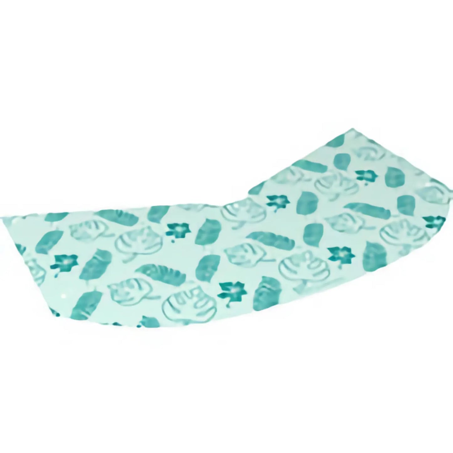 Part 82622 - Cloth Tent, Semicircular with Dark Turquoise Leaves, Fronds, and Flowers Pattern