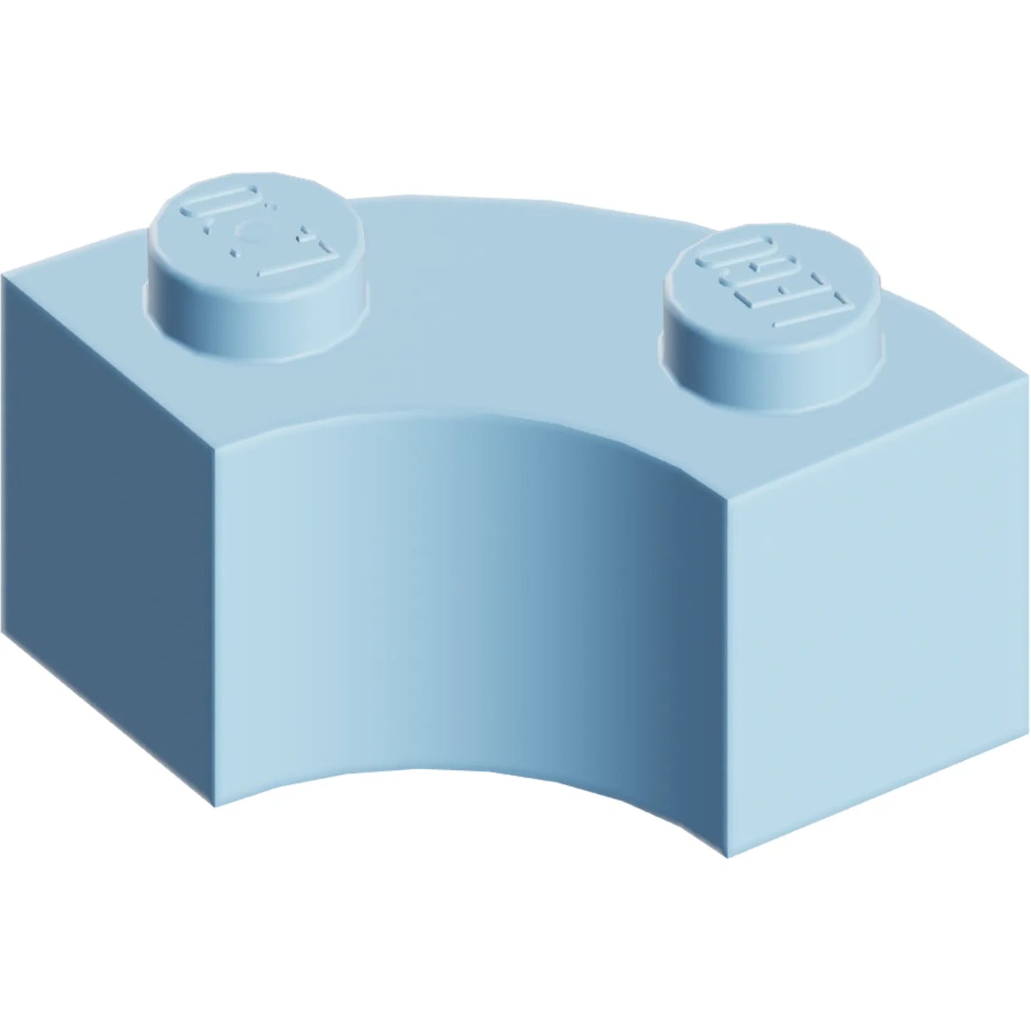 Part 85080 - Brick, Round Corner 2 x 2 Macaroni with Stud Notch and Reinforced Underside