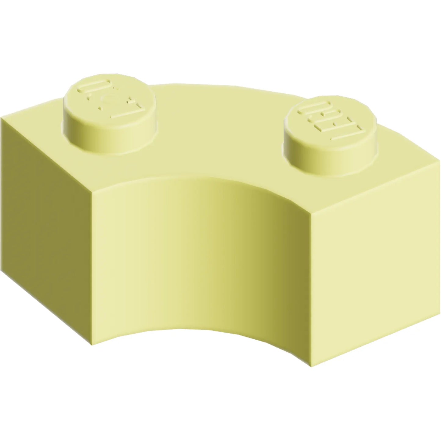 Part 85080 - Brick, Round Corner 2 x 2 Macaroni with Stud Notch and Reinforced Underside