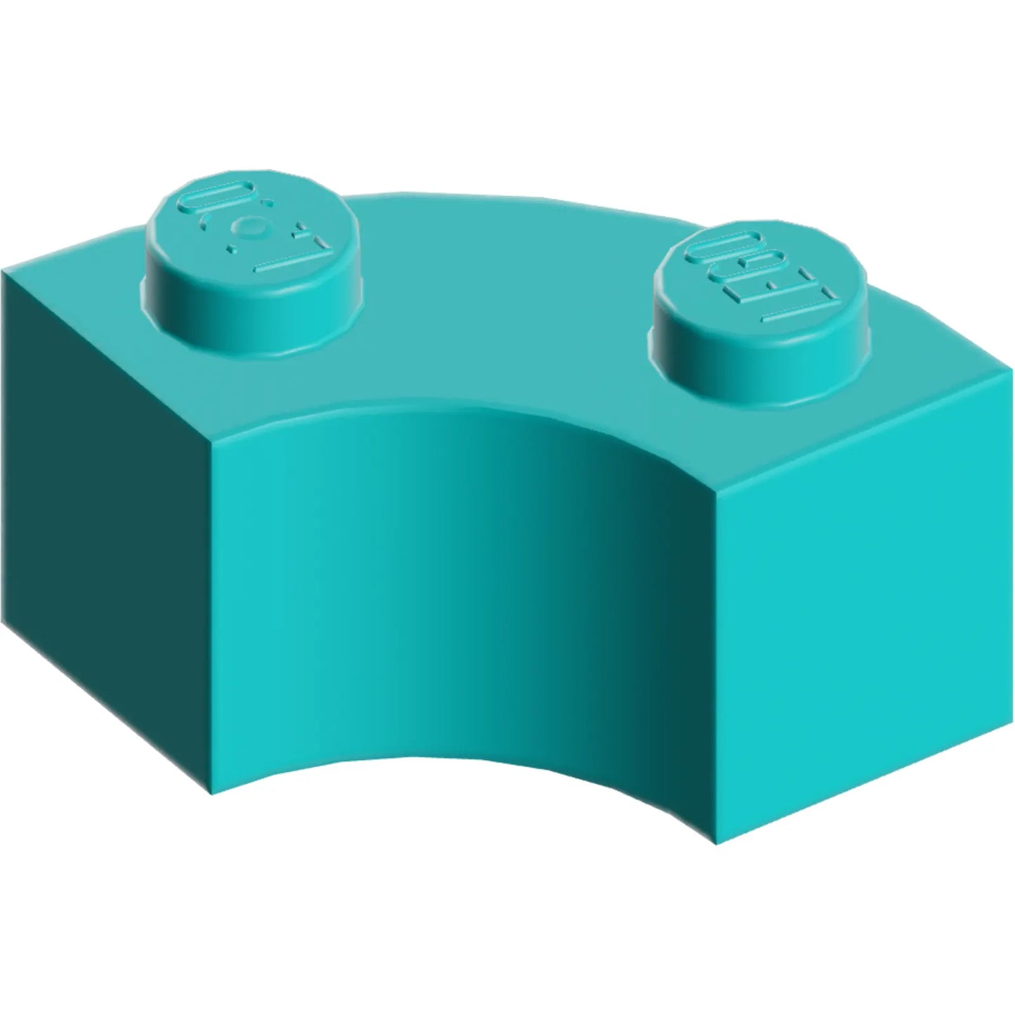 Part 85080 - Brick, Round Corner 2 x 2 Macaroni with Stud Notch and Reinforced Underside
