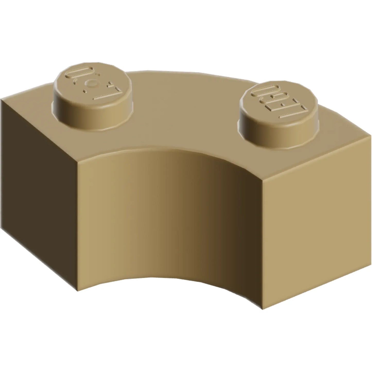 Part 85080 - Brick, Round Corner 2 x 2 Macaroni with Stud Notch and Reinforced Underside