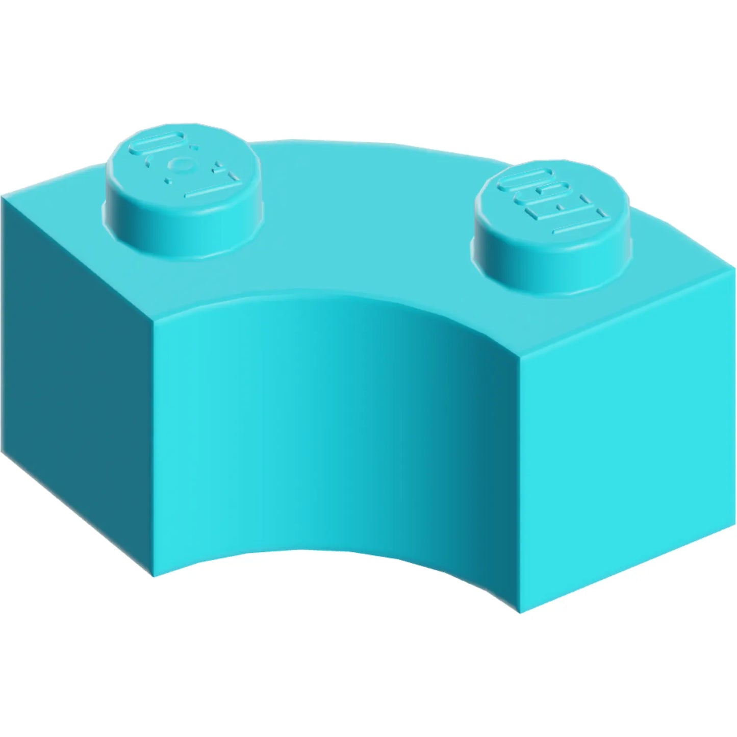 Part 85080 - Brick, Round Corner 2 x 2 Macaroni with Stud Notch and Reinforced Underside