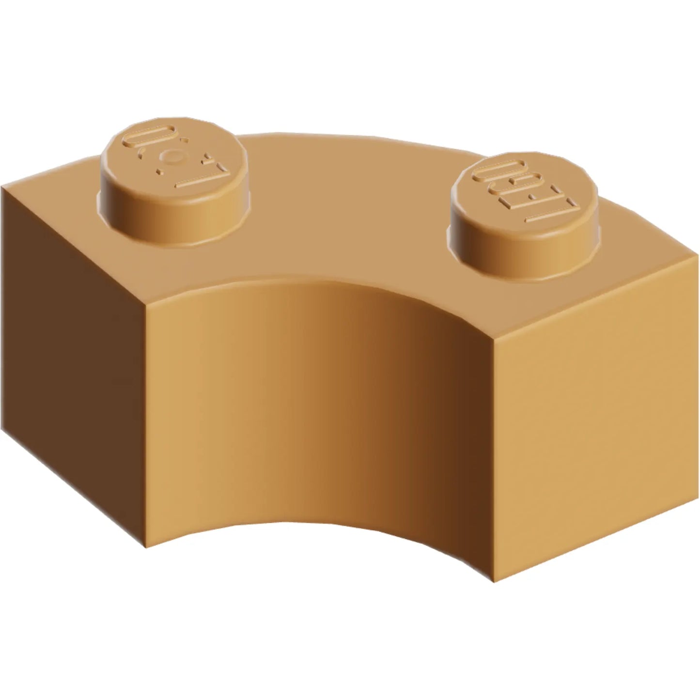 Part 85080 - Brick, Round Corner 2 x 2 Macaroni with Stud Notch and Reinforced Underside