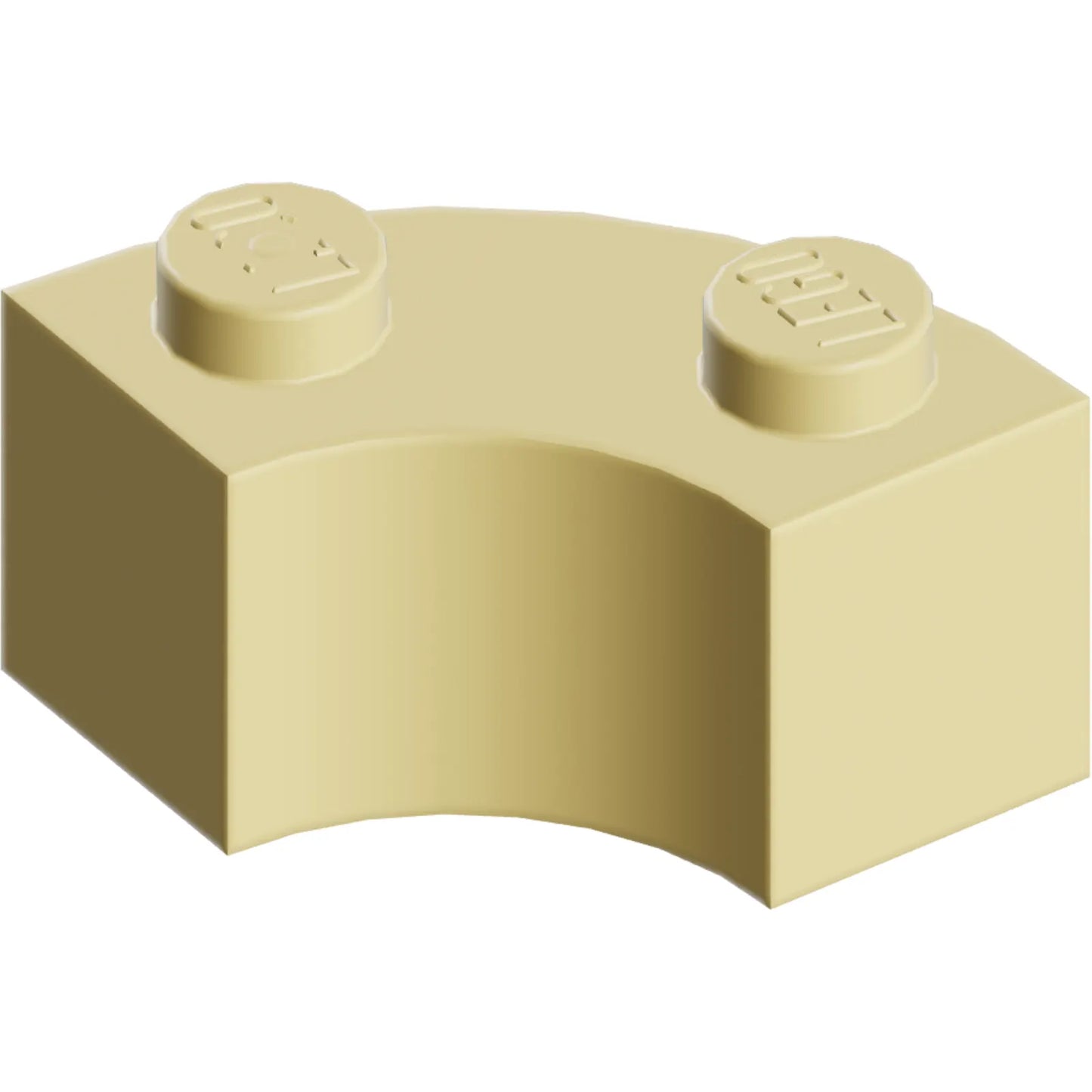 Part 85080 - Brick, Round Corner 2 x 2 Macaroni with Stud Notch and Reinforced Underside