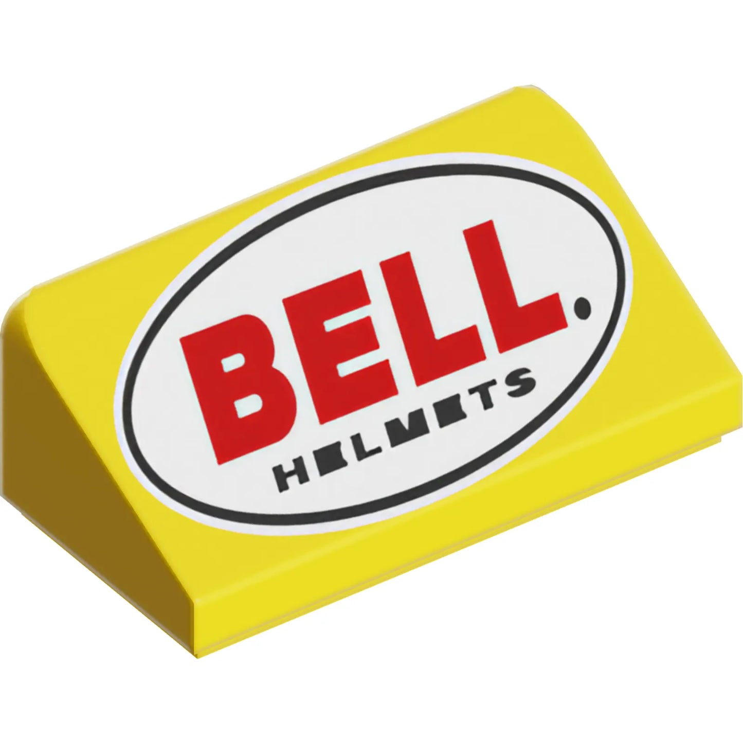 Part 85984pb509 - Slope 30 1 x 2 x 2/3 with Red and White Bell Helmets Logo Pattern