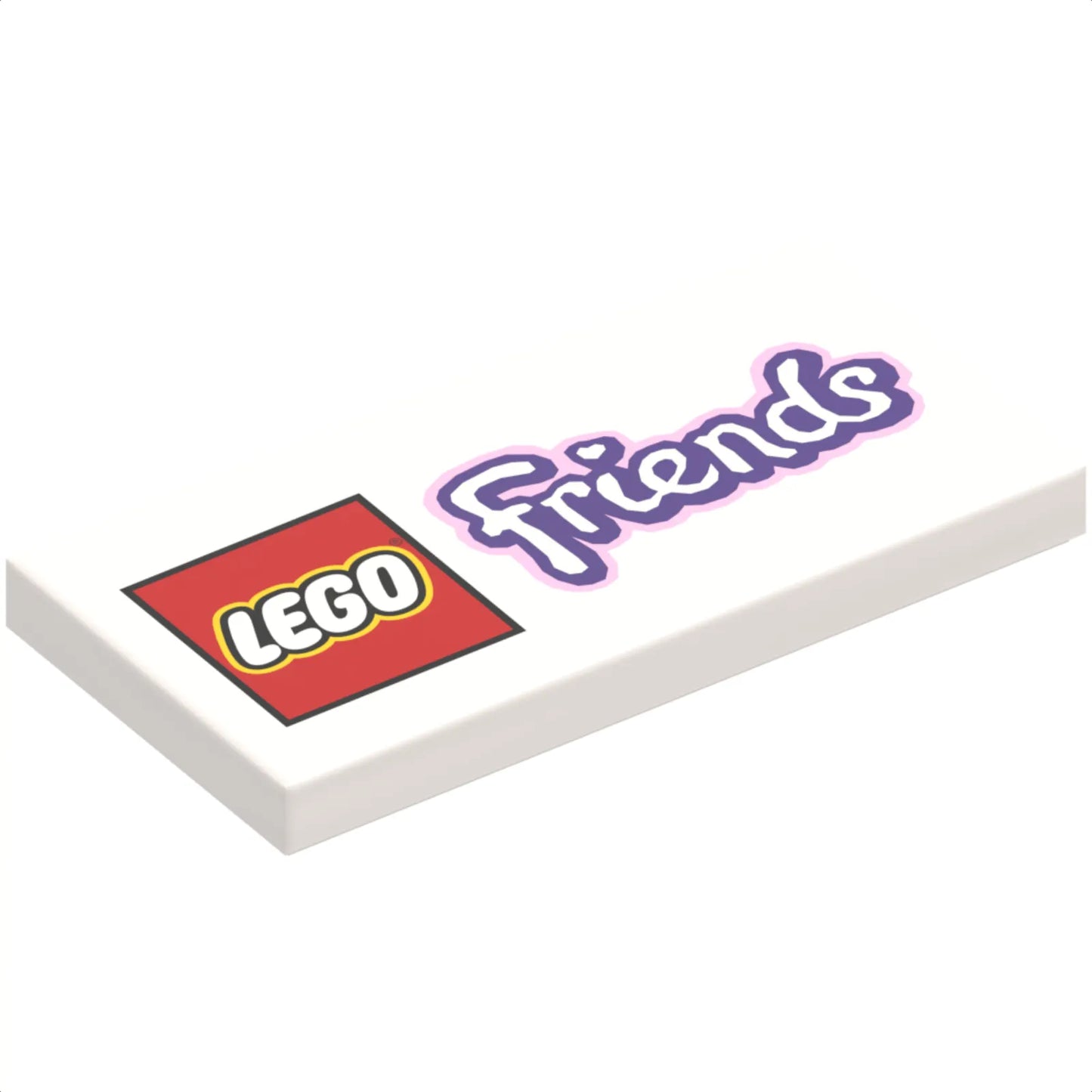 Part 87079pb0133 - Tile 2 x 4 with LEGO Friends Logo Pattern