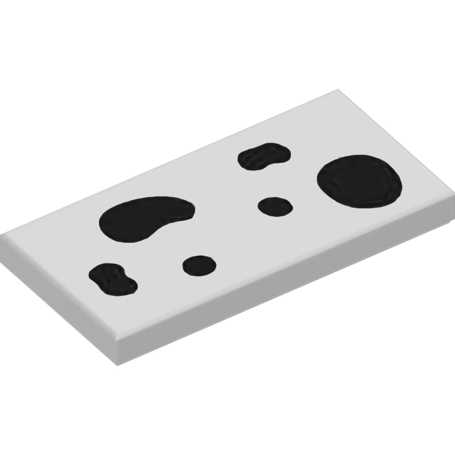 Part 87079pb1506 - Tile 2 x 4 with 6 Black Dalmatian Spots Pattern