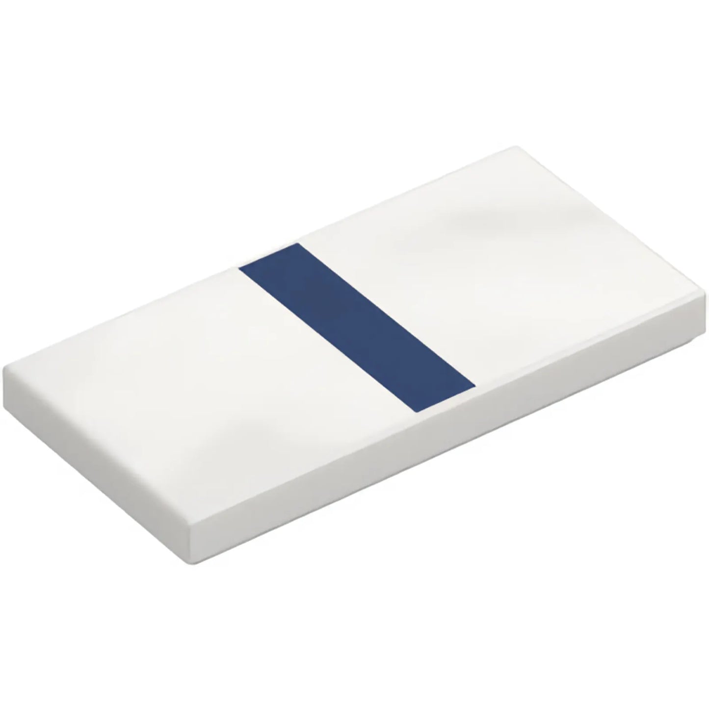Part 87079pb1541 - Tile 2 x 4 with Dark Blue Stripe in Center Pattern