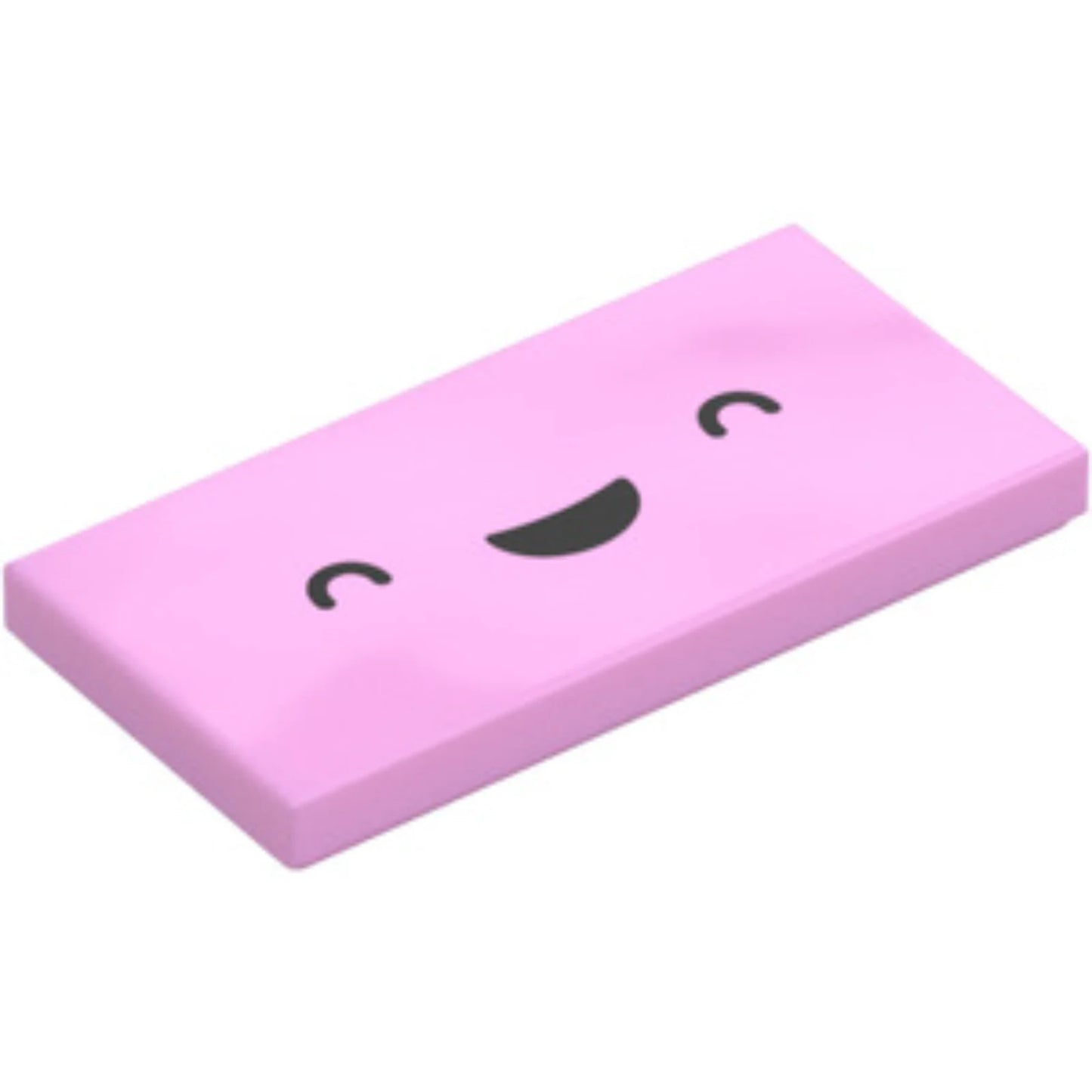 Part 87079pb1682 - Tile 2 x 4 with Black Eyes and Open Mouth Grin Pattern
