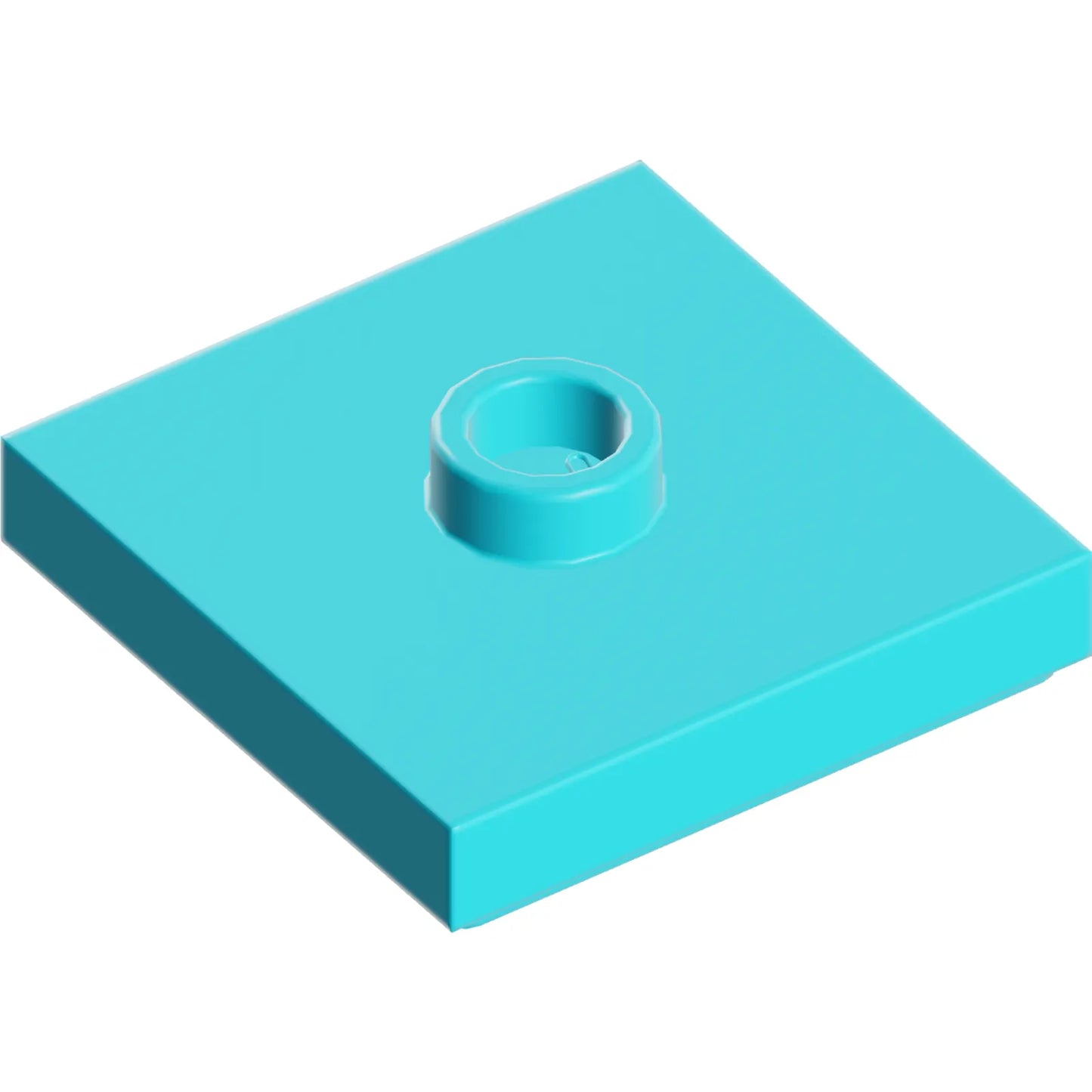 Part 87580 - Plate, Modified 2 x 2 with Groove and 1 Stud in Center (Jumper)