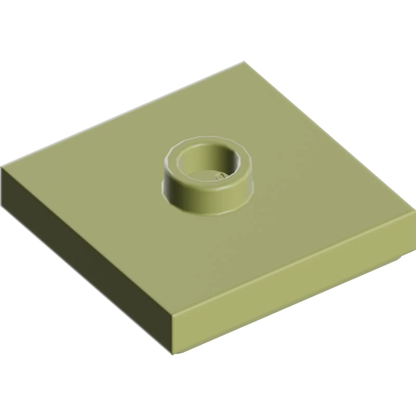 Part 87580 - Plate, Modified 2 x 2 with Groove and 1 Stud in Center (Jumper)