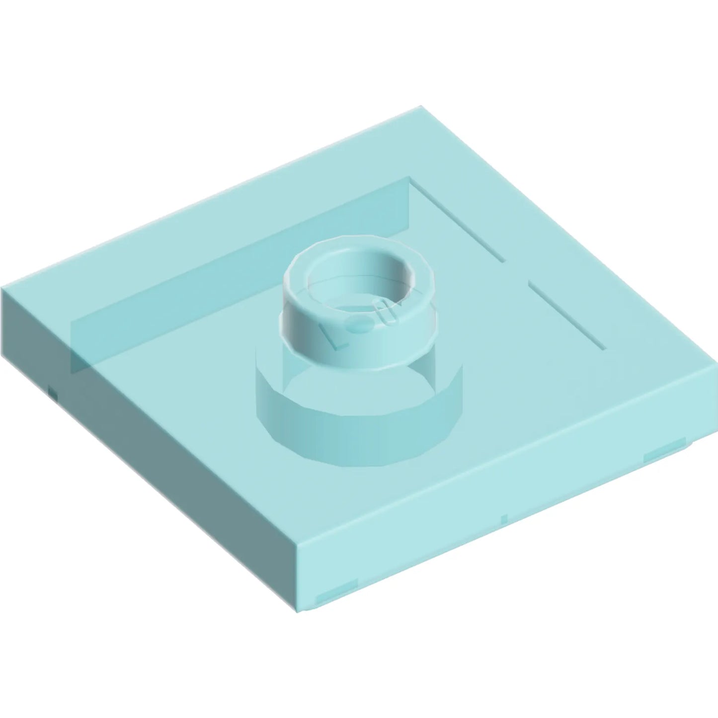 Part 87580 - Plate, Modified 2 x 2 with Groove and 1 Stud in Center (Jumper)