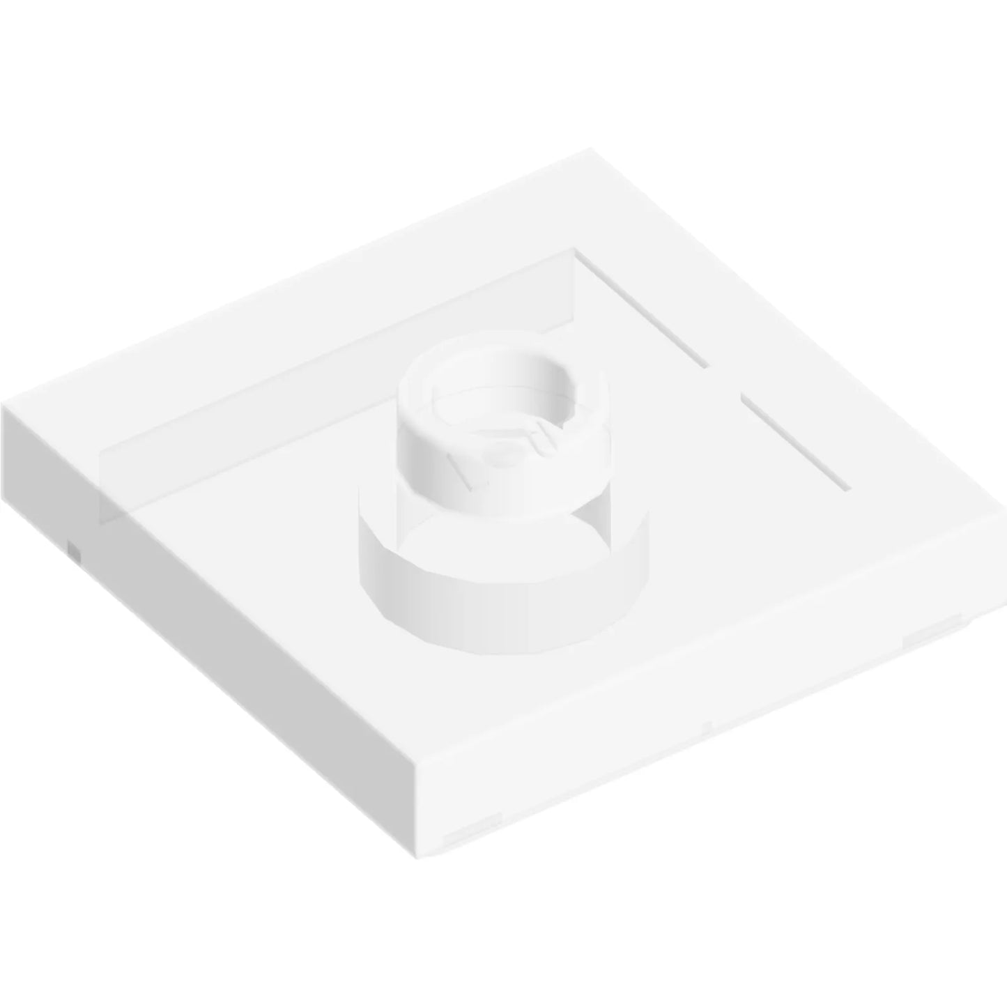 Part 87580 - Plate, Modified 2 x 2 with Groove and 1 Stud in Center (Jumper)