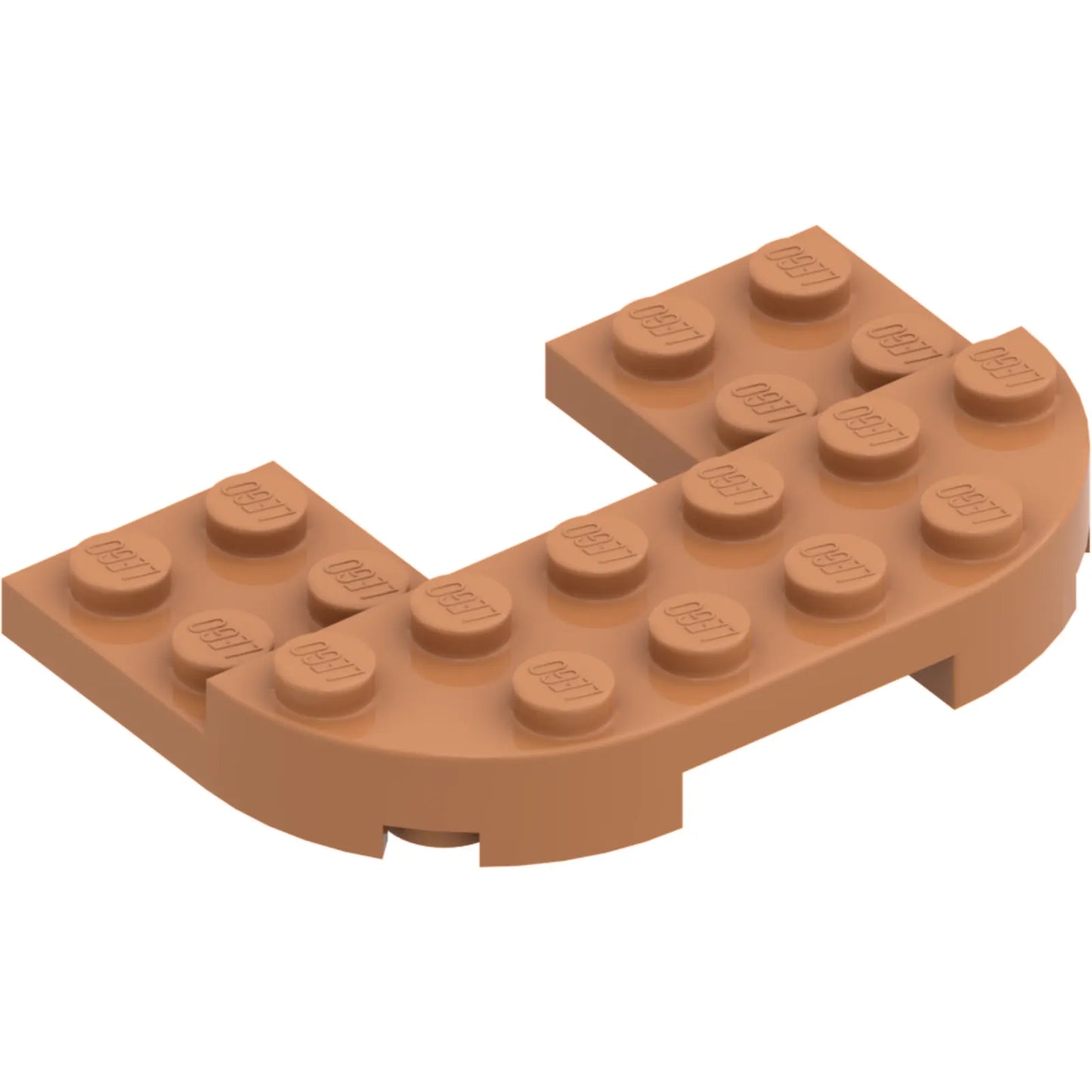 Part 89681 - Plate, Round 4 x 6 x 2/3, Raised 2 x 6 and 2 x 2 Cutout