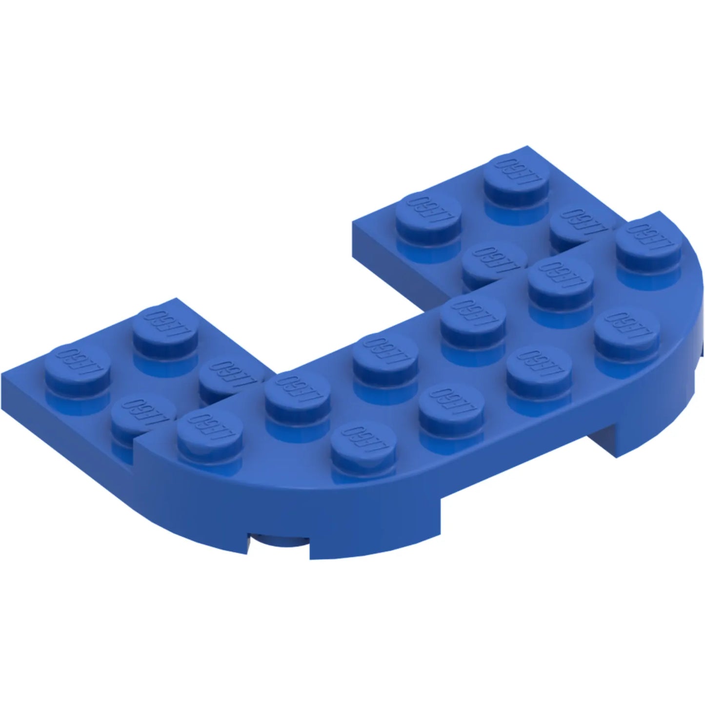 Part 89681 - Plate, Round 4 x 6 x 2/3, Raised 2 x 6 and 2 x 2 Cutout