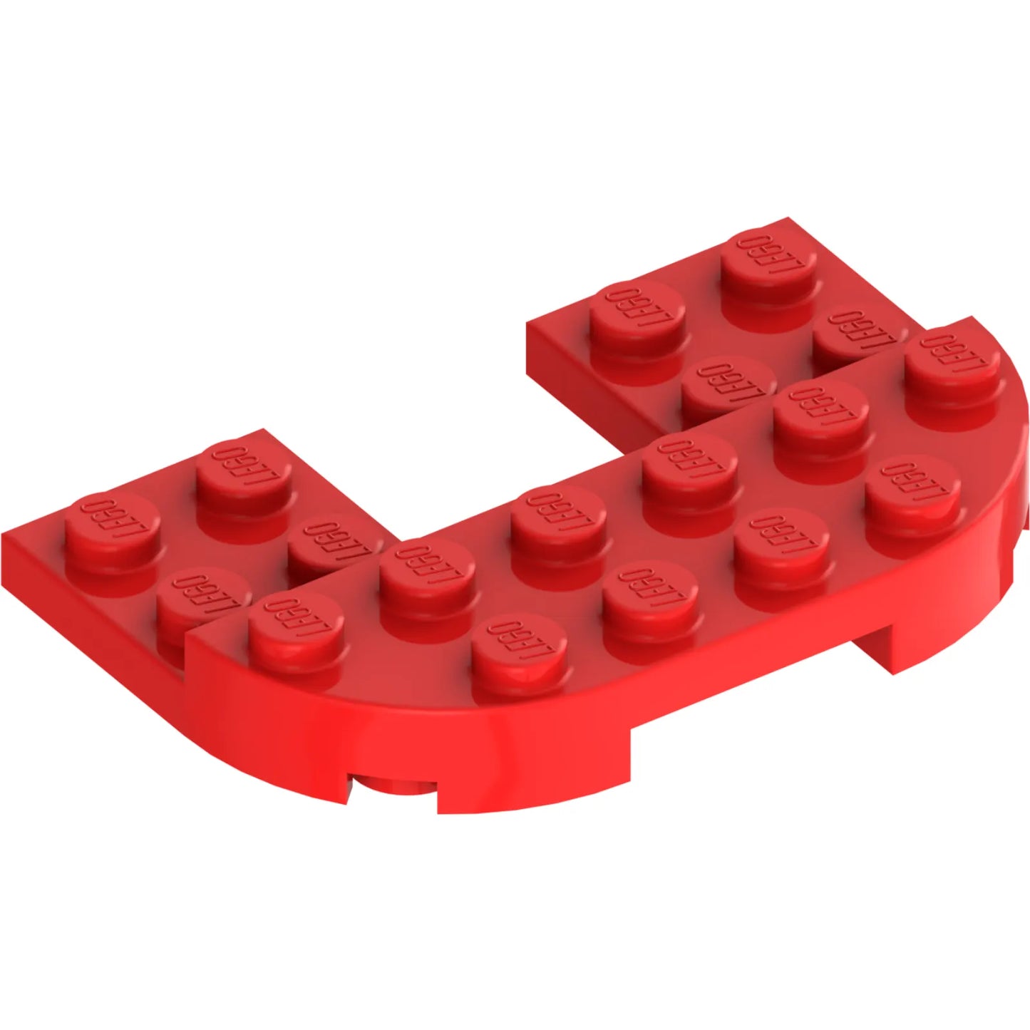 Part 89681 - Plate, Round 4 x 6 x 2/3, Raised 2 x 6 and 2 x 2 Cutout