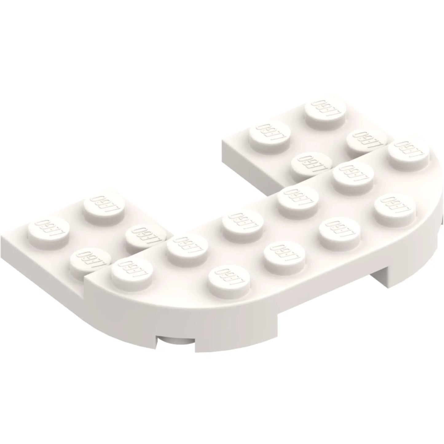 Part 89681 - Plate, Round 4 x 6 x 2/3, Raised 2 x 6 and 2 x 2 Cutout