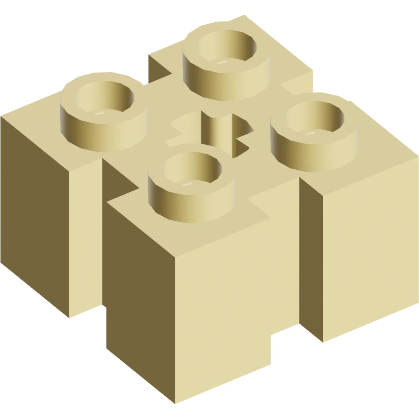 Part 90258 - Brick, Modified 2 x 2 with Channels and Axle Hole