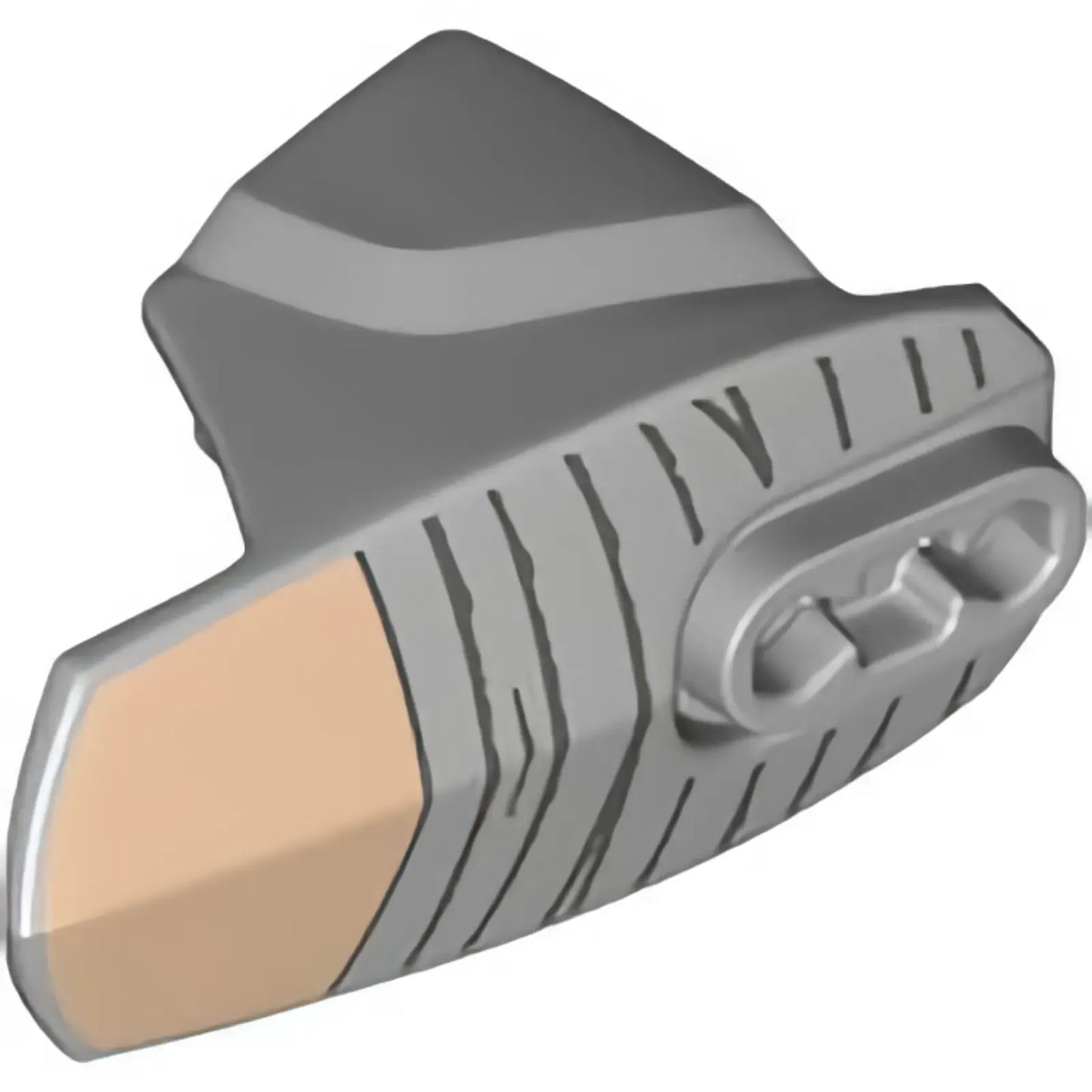 Part 90639pb029 - Hero Factory Armor with Ball Joint Socket - Size 5 with Gray Lines and Light Nougat Patch Pattern