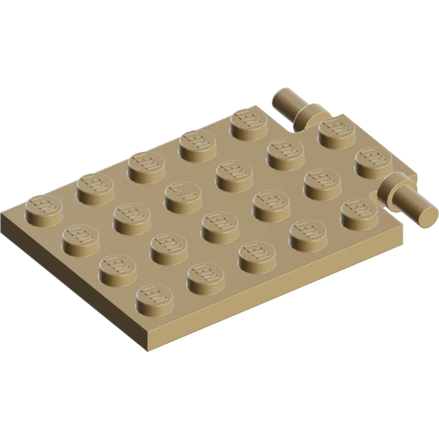 Teil 92099 - Platte, modifiziert 4 x 6 mit Falltürscharnier (lange Stifte)