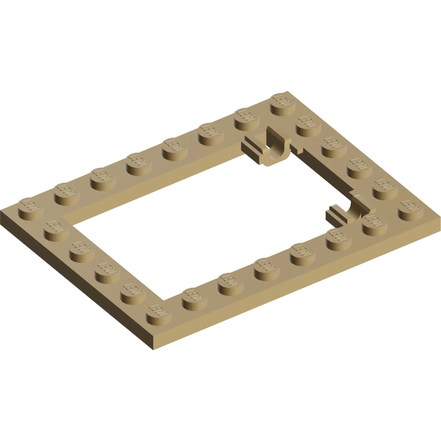 Teil 92107 – Platte, modifizierter 6 x 8 Treppentürrahmen horizontal (lange Stifthalter)