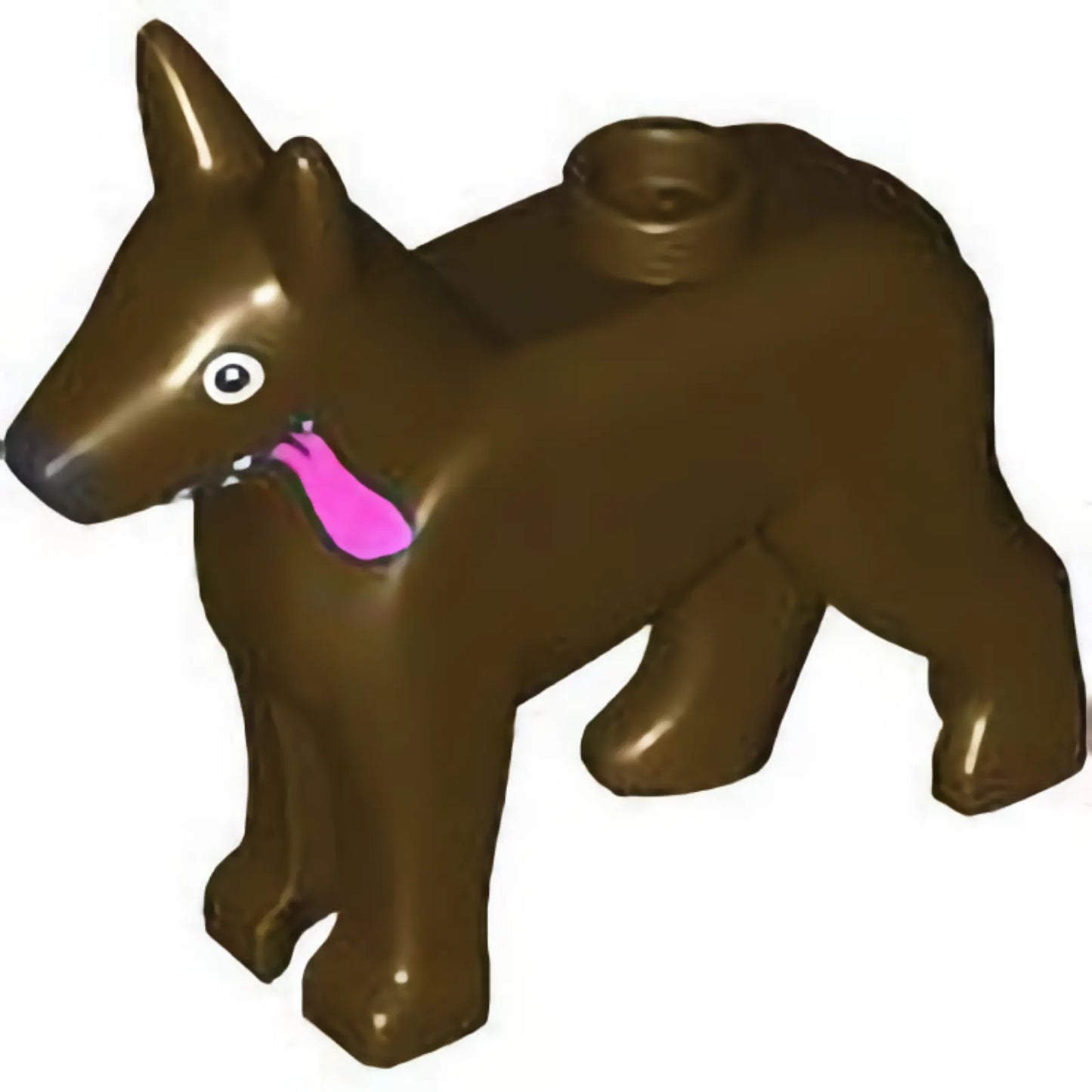 Part 92586pb08 - Dog, Alsatian / German Shepherd with White Eyes, Black Nose and Dark Pink Tongue Pattern (Dante)