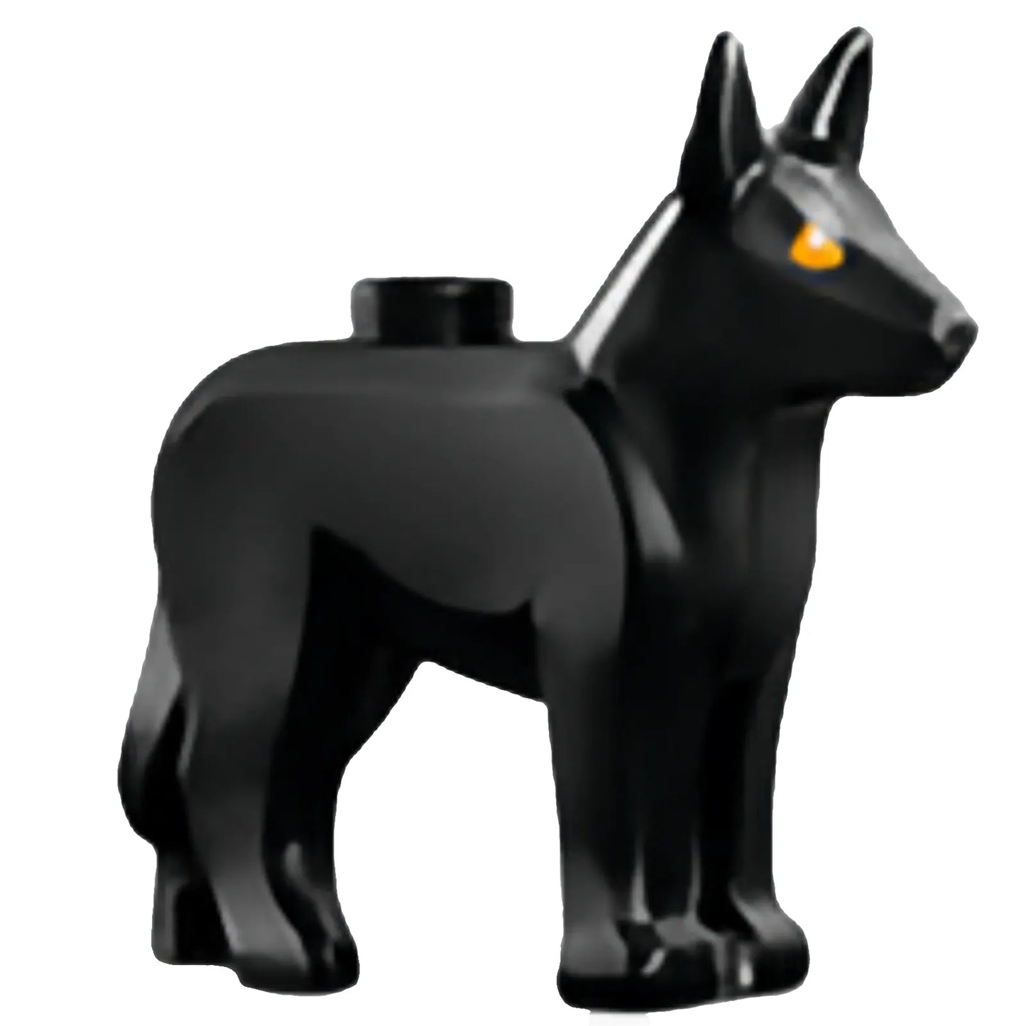 Part 92586pb10 - Dog, Alsatian / German Shepherd with Bright Light Orange Eyes and Dark Bluish Gray Bushy Eyebrows and Nose Pattern (HP Padfoot / The Grim)
