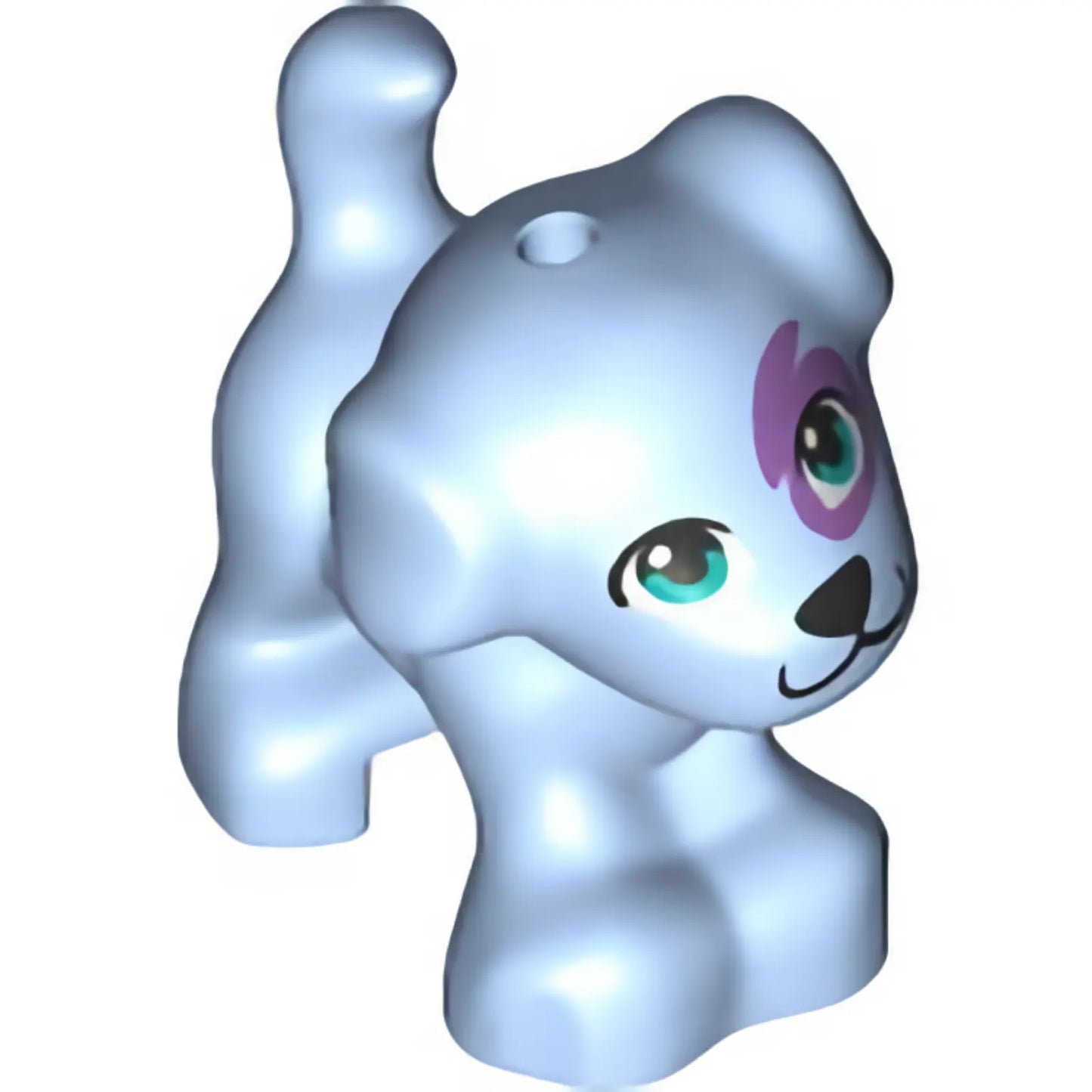 Part 93088pb12 - Dog, Friends, Puppy, Standing with Dark Azure Eyes, Black Nose and Mouth, Medium Lavender Patch Pattern