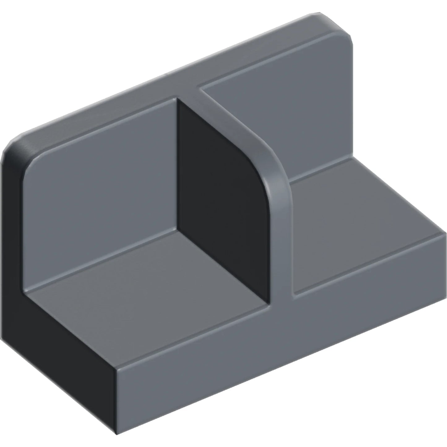 Teil 93095 - Platte 1 x 2 x 1 mit abgerundeten Ecken und Mittelteiler
